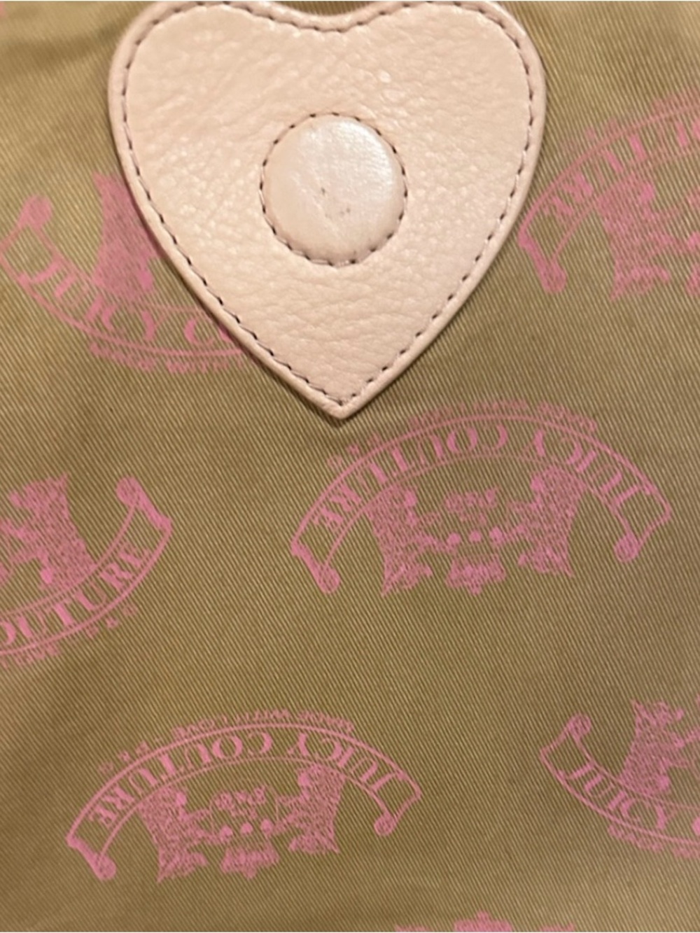 Vintage Juicy Couture Velour Messenger Bag Features Embroidered La Couture Y2K - Picture 9 of 15